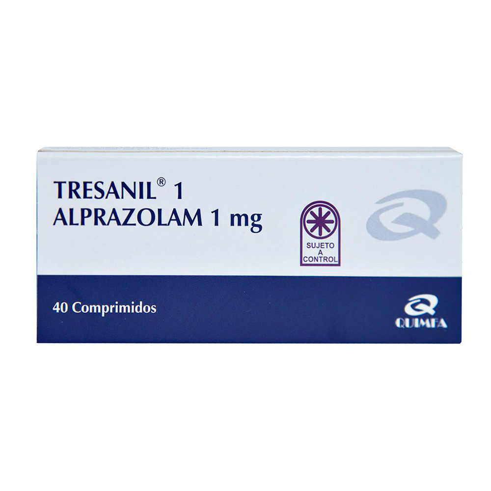 Tresanil 1 mg Alprazolam Caja de 40 Comprimidos