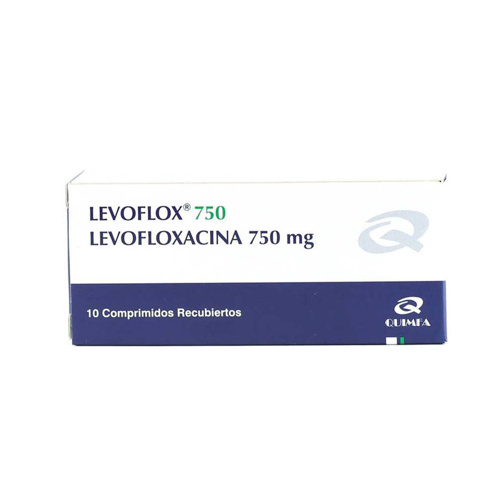 Levoflox 750 Levofloxacina 750 mg Caja de 10 Comprimidos