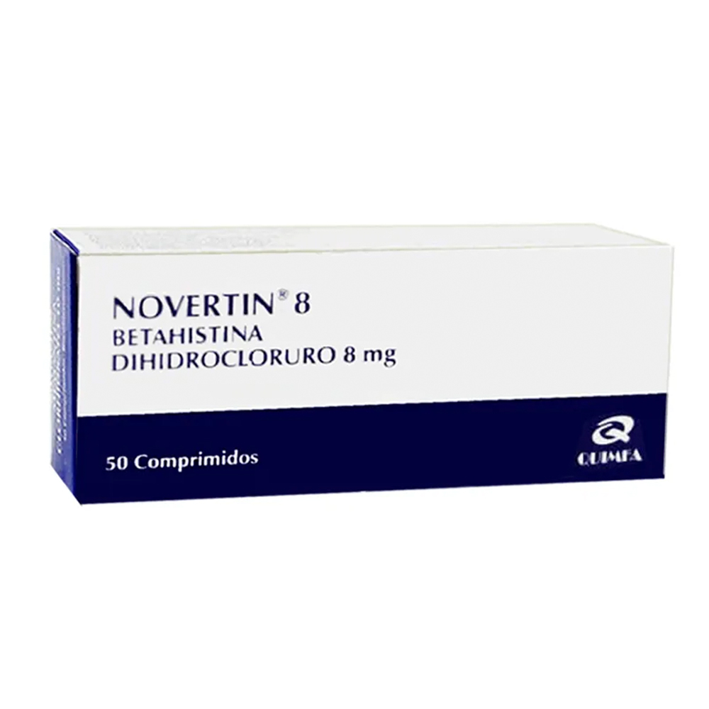 Novertin 8 Betahistina Caja de 50 comprimidos