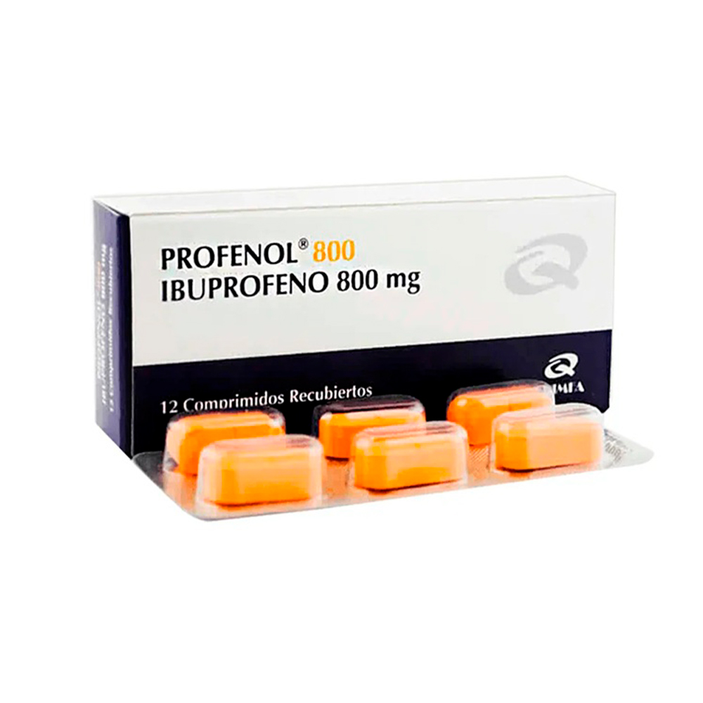Profenol 800 Ibuprofeno Caja de 12 Comprimidos Recubiertos