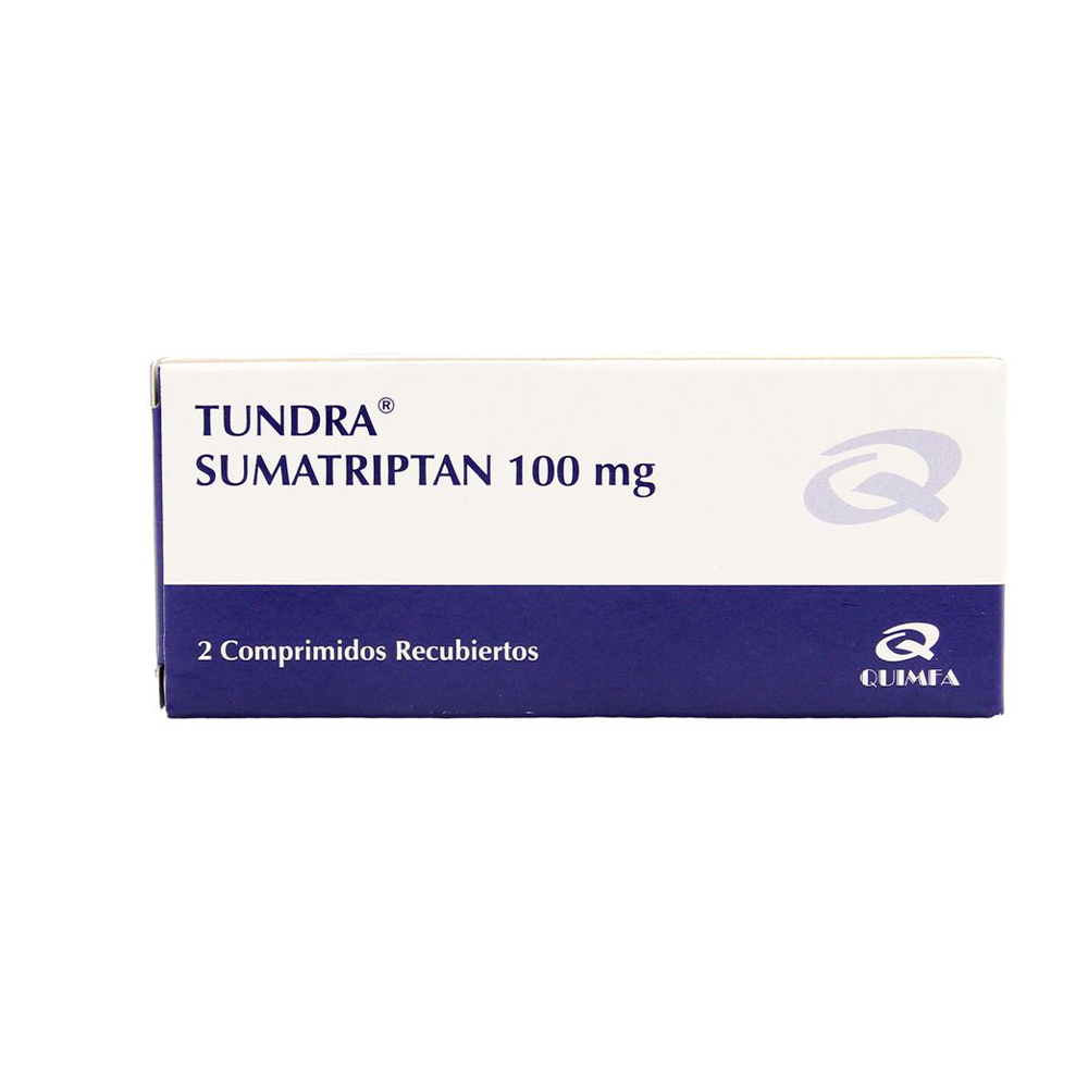 Tundra Sumatriptan100 mg Caja de 2 Comprimidos Recubiertos