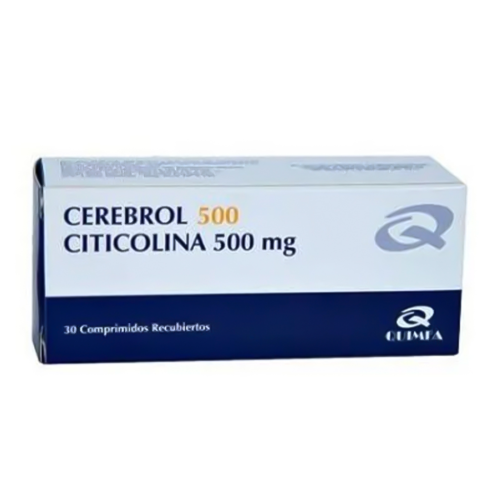 Cerebrol 500 Citicolina 500 mg Caja De 30 Comprimidos Recubiertos