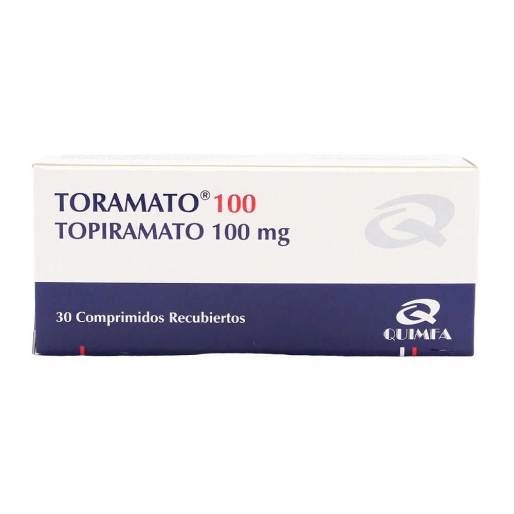 Toramato 100 Topiramato 100mg Caja de 30 comprimidos recubiertos