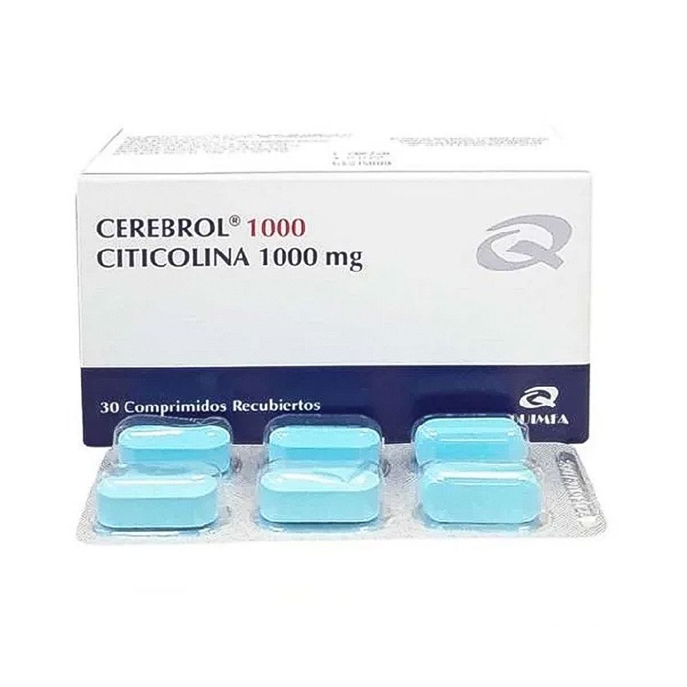 Cerebrol 1000 Citicolina 1000mg Caja de 30 comprimidos recubiertos