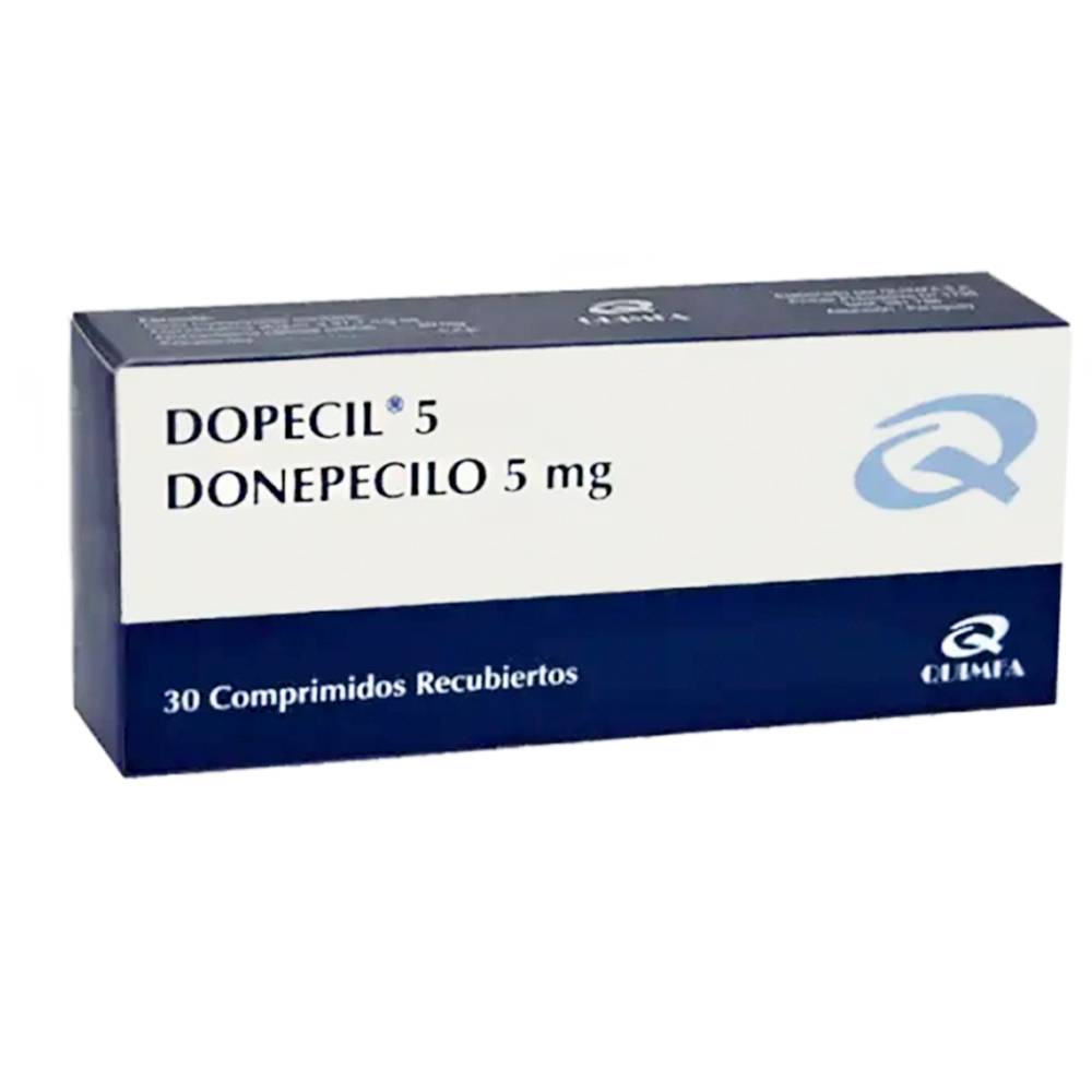 Dopecil Donepecilo 5 mg Caja de 30 Comprimidos Recubiertos