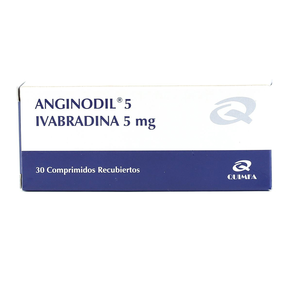 Anginodil Ivabradina 5mg Caja de 30 Comprimidos