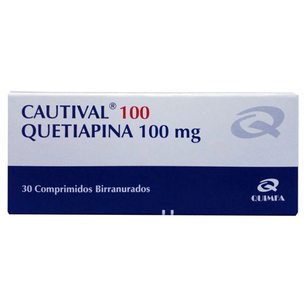 Cautival Quetiapina 100 mg Contiene 30 Comprimidos Birranurados