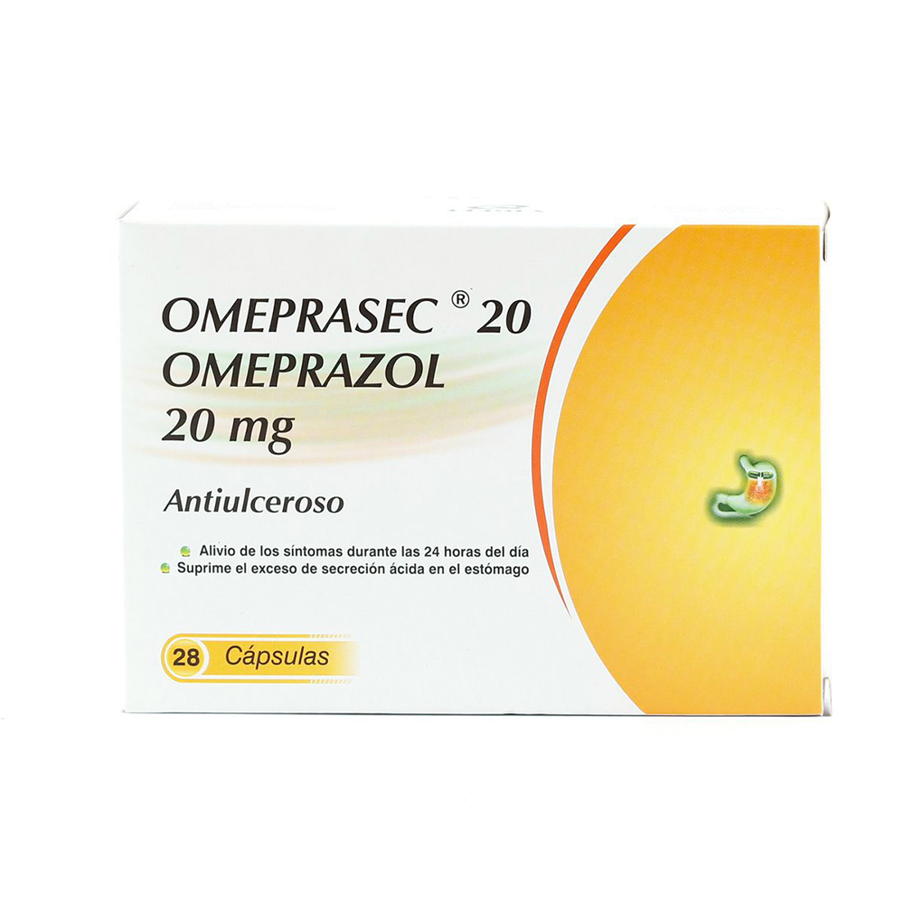 Omeprasec Omeprazol 20mg Caja de 28 Cápsulas