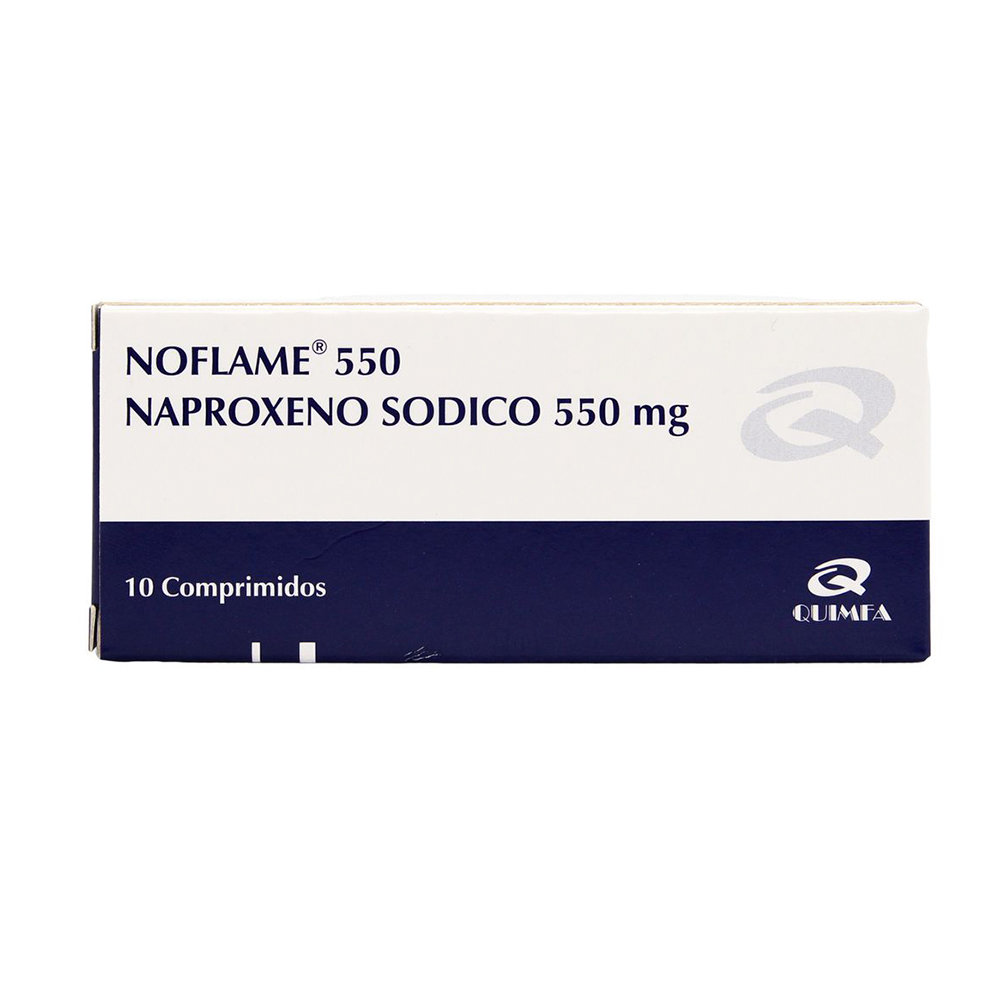 Noflame Naproxeno Sodico 550 mg Caja de 10 Comprimidos