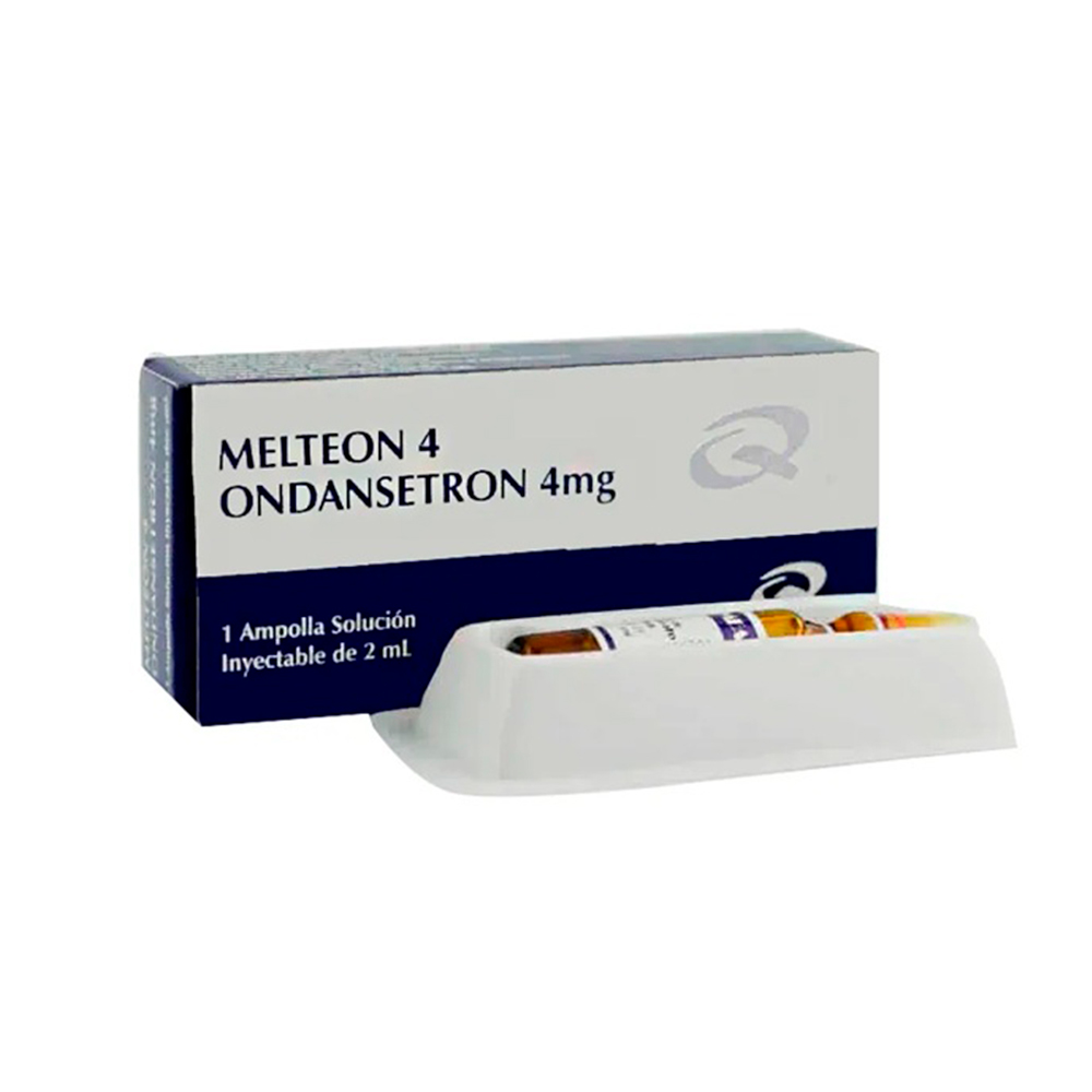 Melteon 4 Ondansetron 4mg Caja con 1 Ampolla Solución Inyectable 2ml