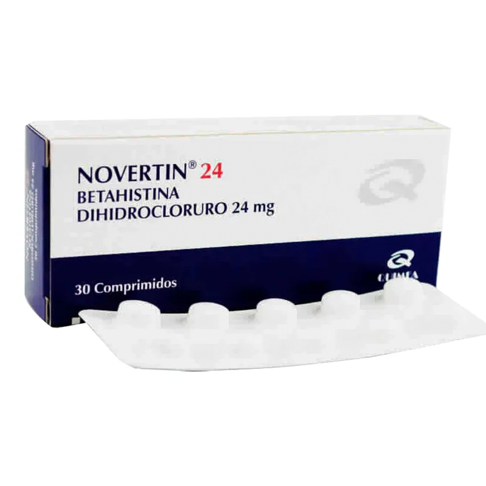 Novertin 24 Betahistina Dihidrocloruro 24mg Caja x30 Comprimidos.