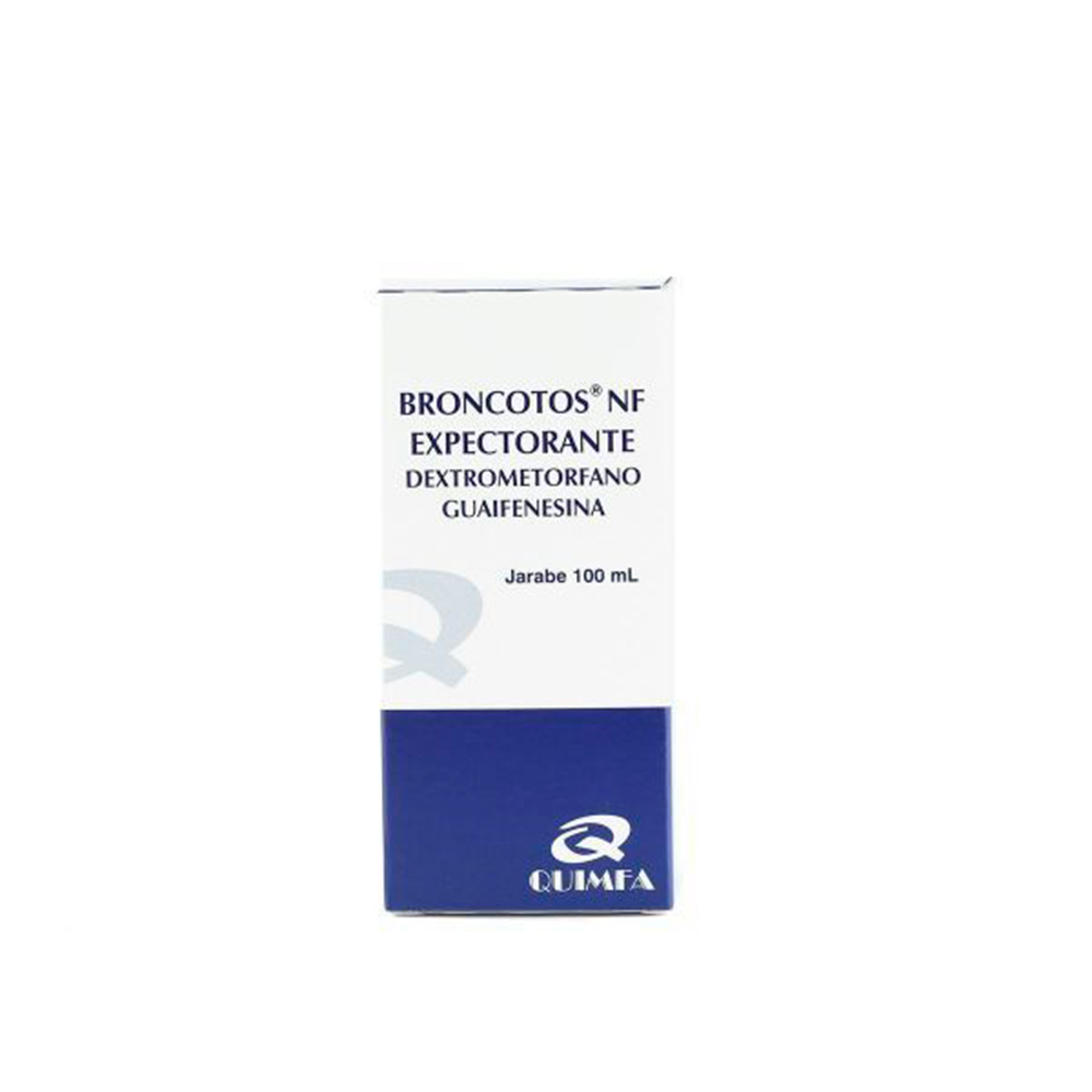 Broncotos NF Dextrometorfano Guaifenesina Expectorante Jarabe En Frasco de 100 ml