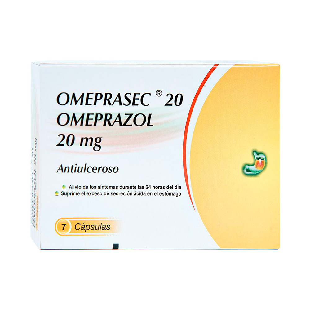 Omeprasec 20 Omeprazol 20 mg Caja de 7 Cápsulas