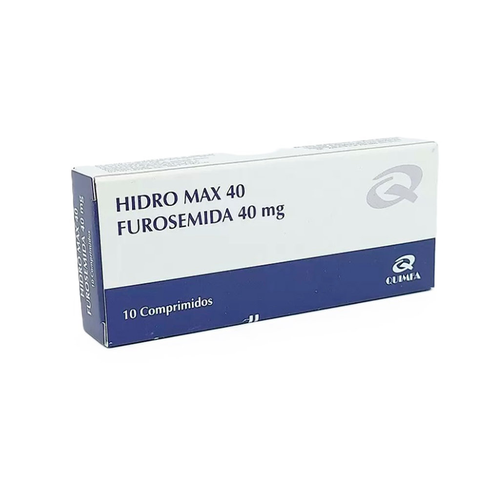 HidroMax Furosemida 40 mg Quimfa Caja de 10 Comprimidos