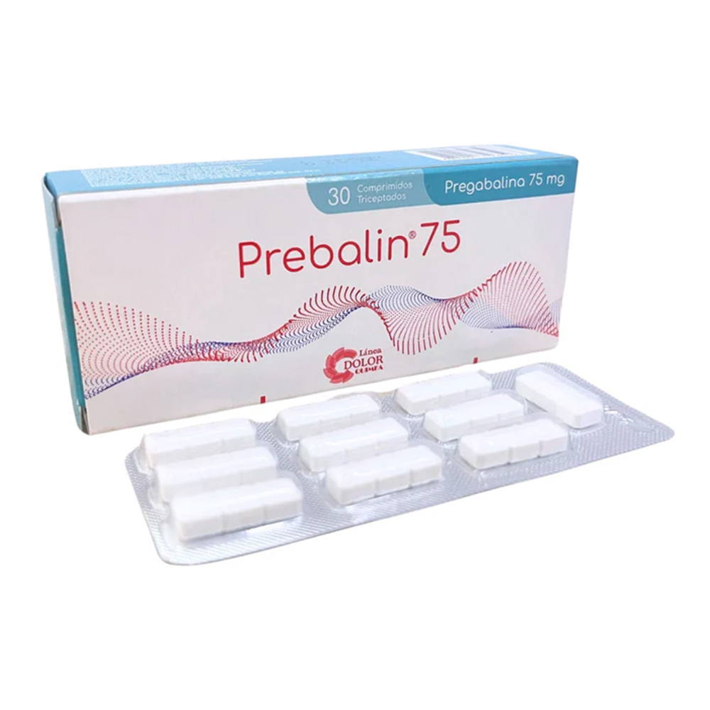 Prebalin Pregabalina 75 mg Caja de 30 Comprimidos Triceptados