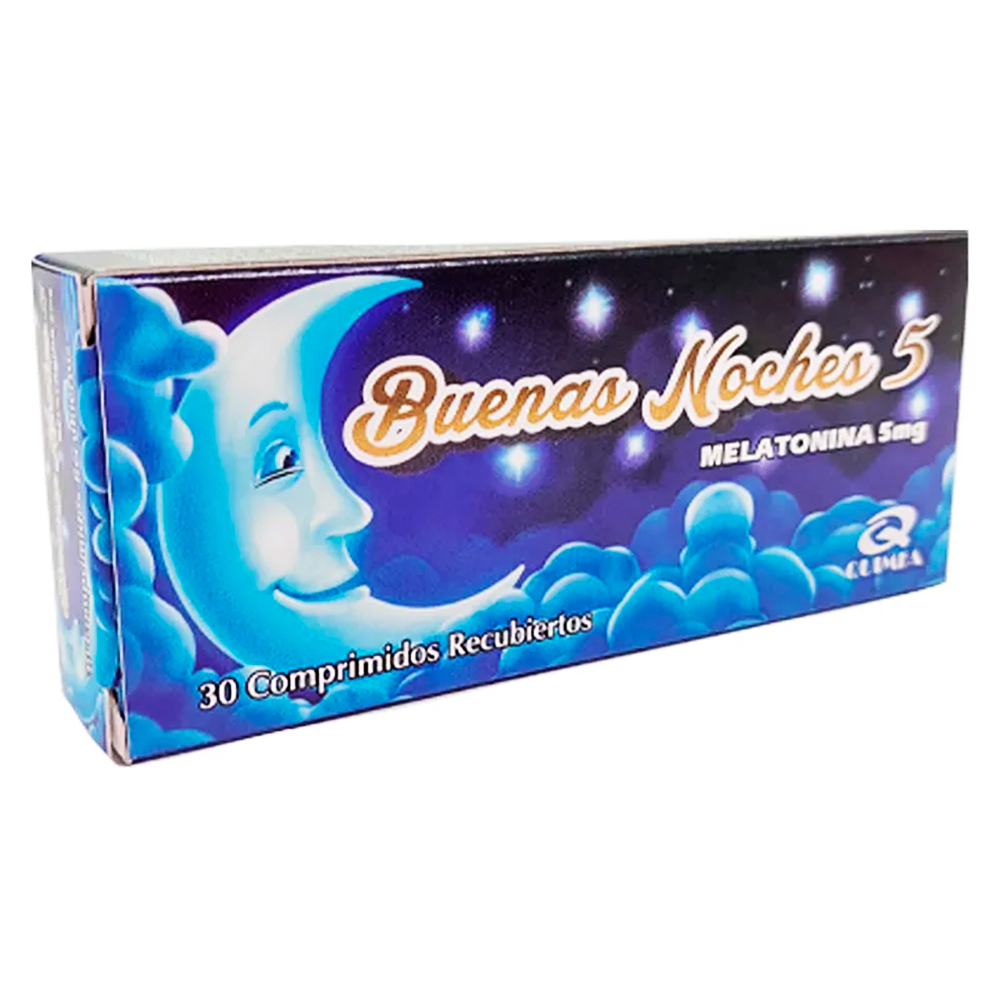 Buenas Noches Melatonina 5mg Caja x30 Comprimidos.