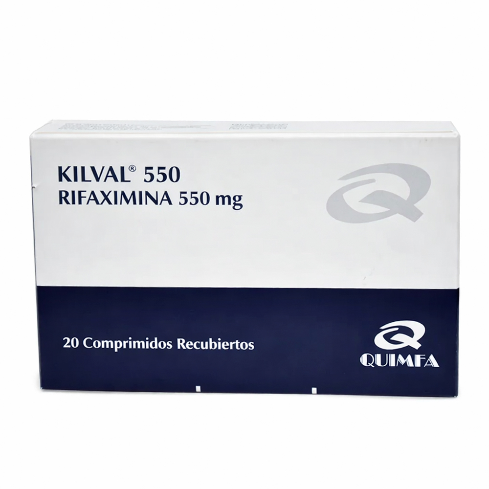 Kilval Rifaximina 550 mg Caja De 20 Comprimidos Recubiertos