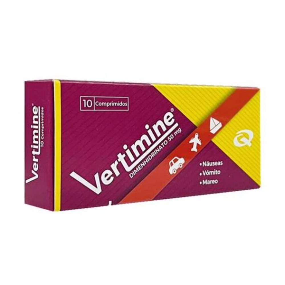 Vertimine Dimenhidrinato 50 mg Caja x10 Comprimidos