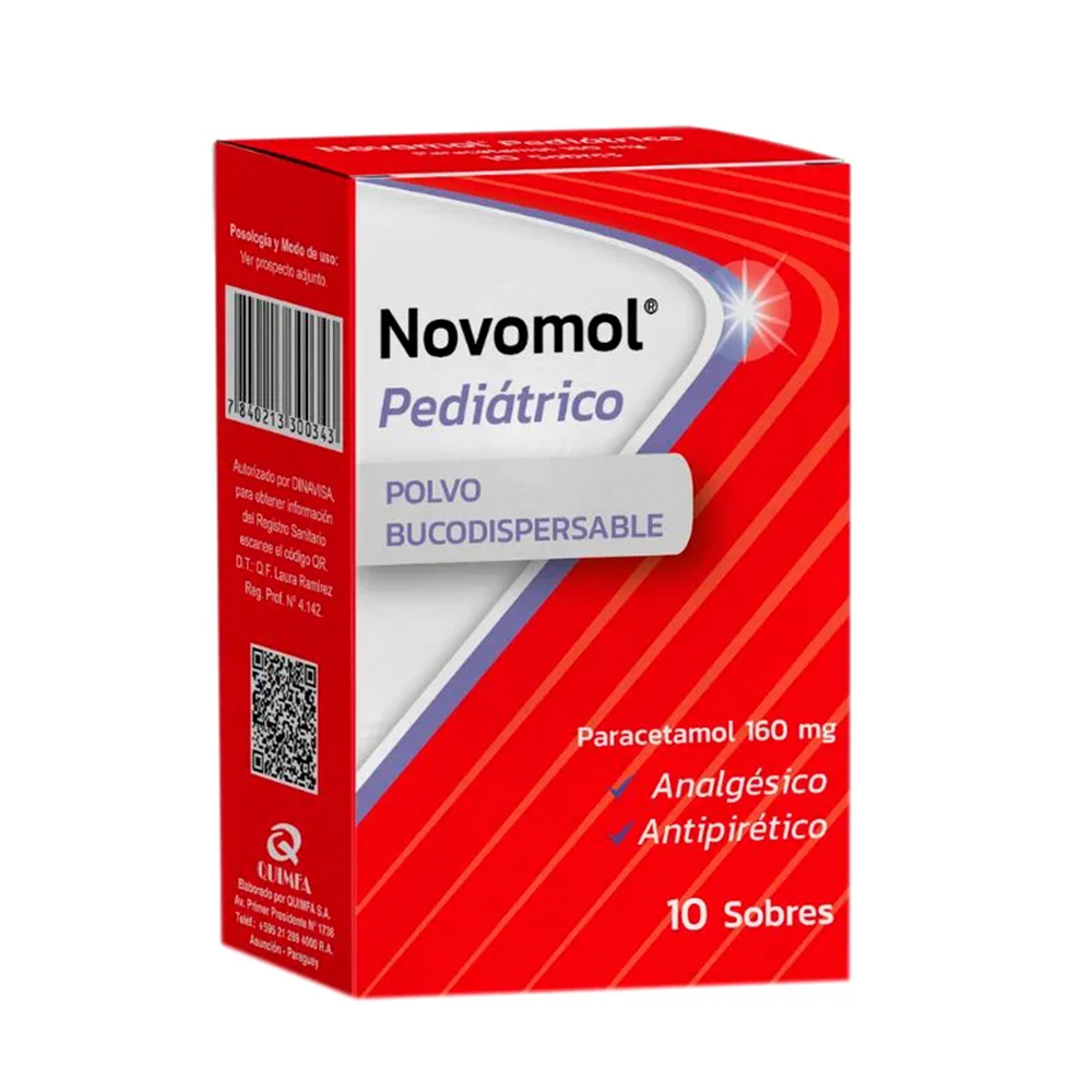 Novomol Pediatrico Paracetamol Caja de 10 Sobres en polvo