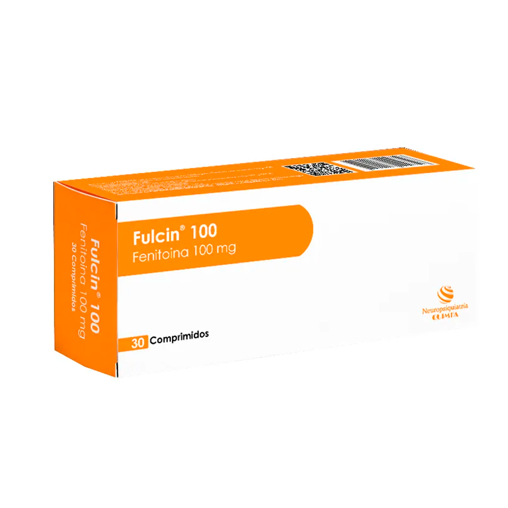 Fulcin Fenitoina 100 mg Caja de 30 Comprimidos