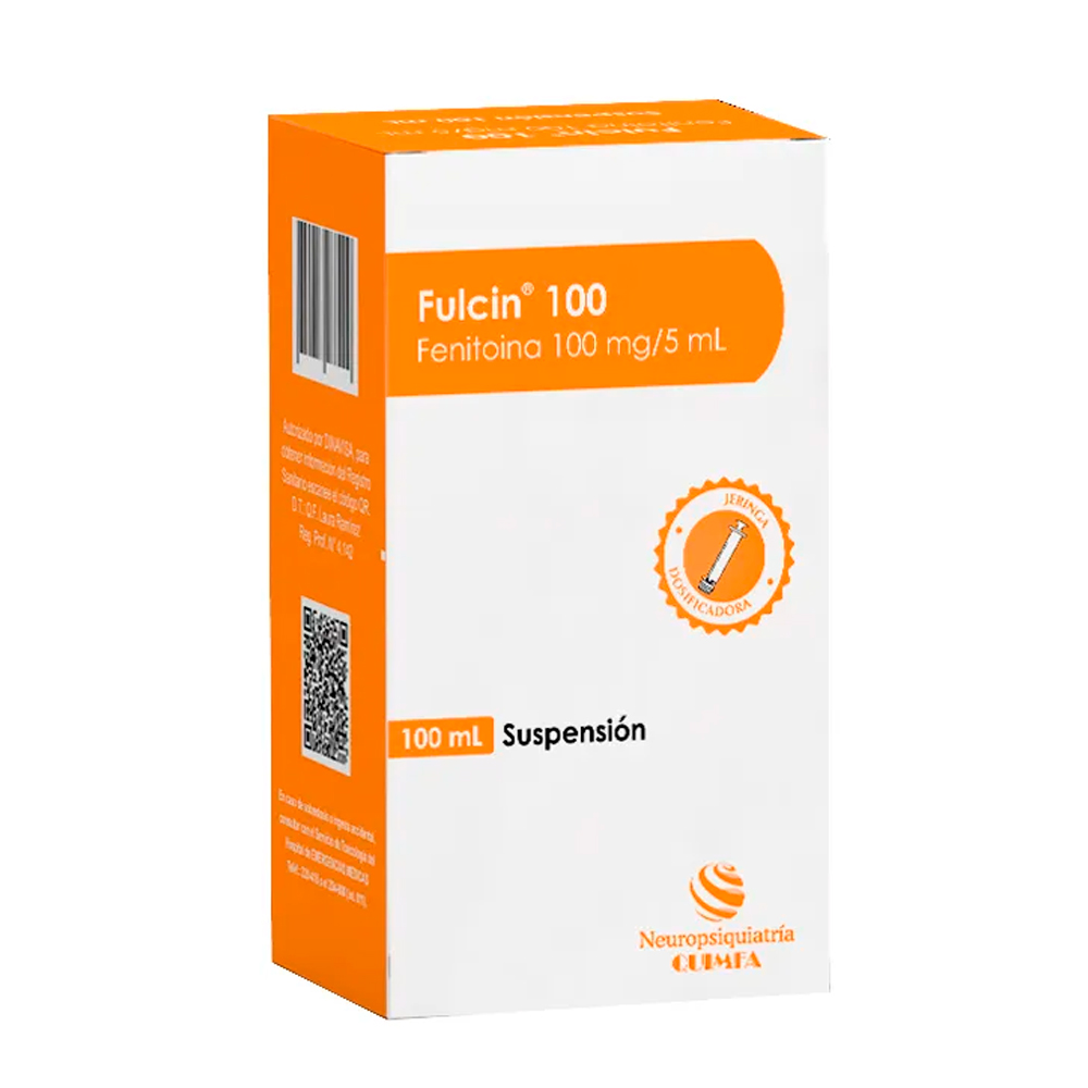 Fulcin Fenitoina 100 mg Suspension de 100 ml