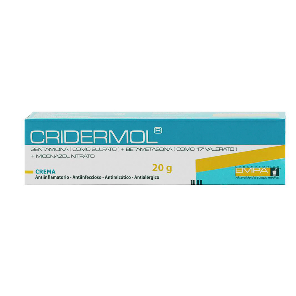 Cridermol Gentamicina Crema en Pomo De 20 Gr