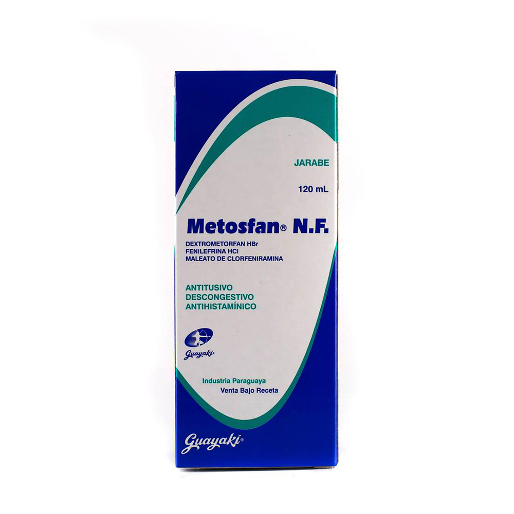 Metosfan N.F Dextrometorfan HBr Jarabe en Frasco de 120 ml