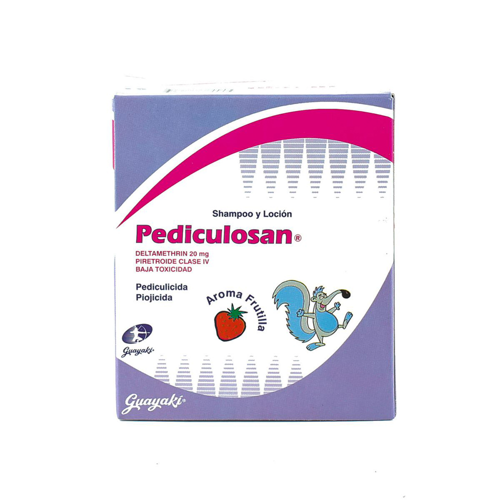 Pediculosan Deltamethrin 20 Mg Piretroide Clase IV Baja Toxicidad Shampoo Y Loción Frasco De 60 ML