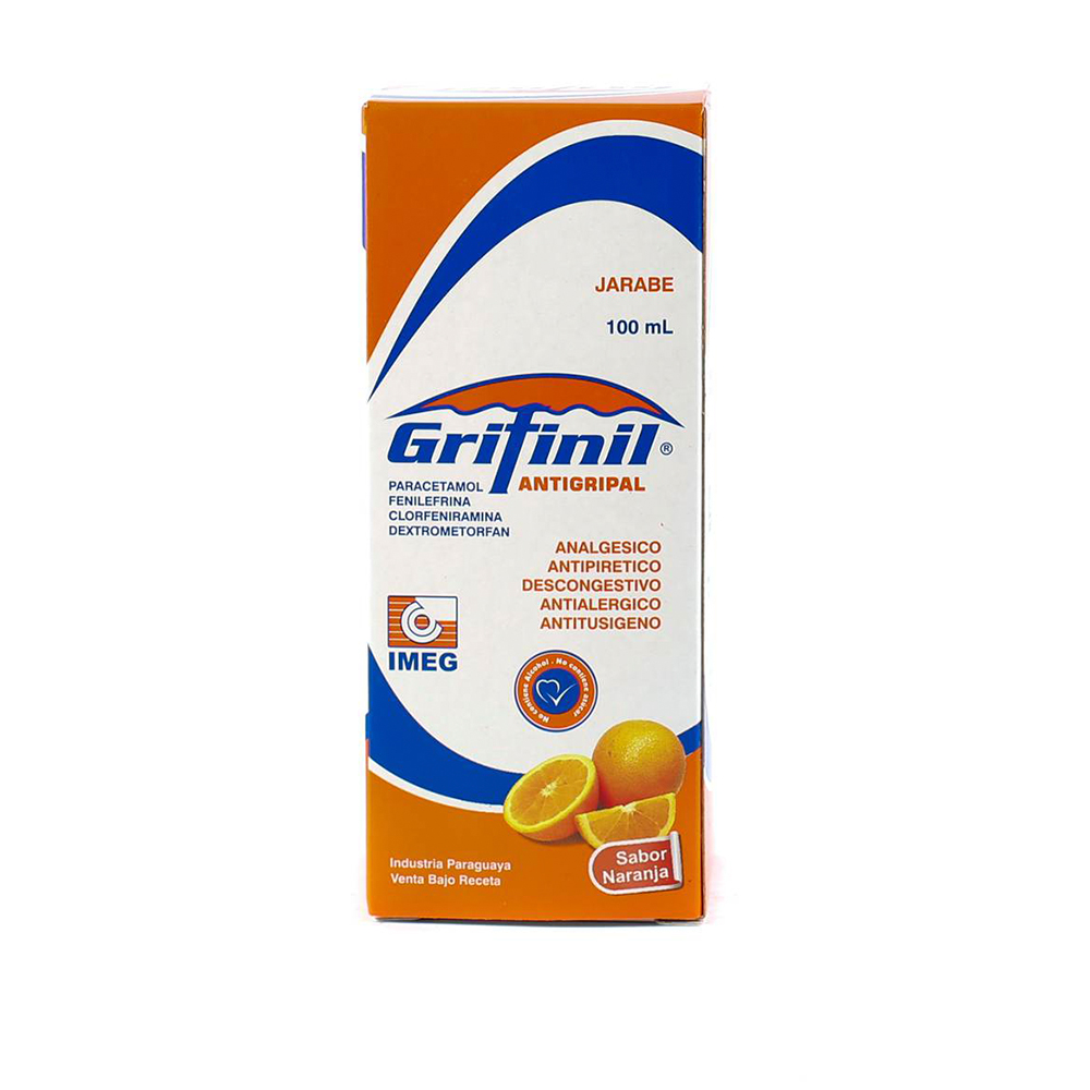 Paracetamol Grifinil Sabor Naranja De 100 ML