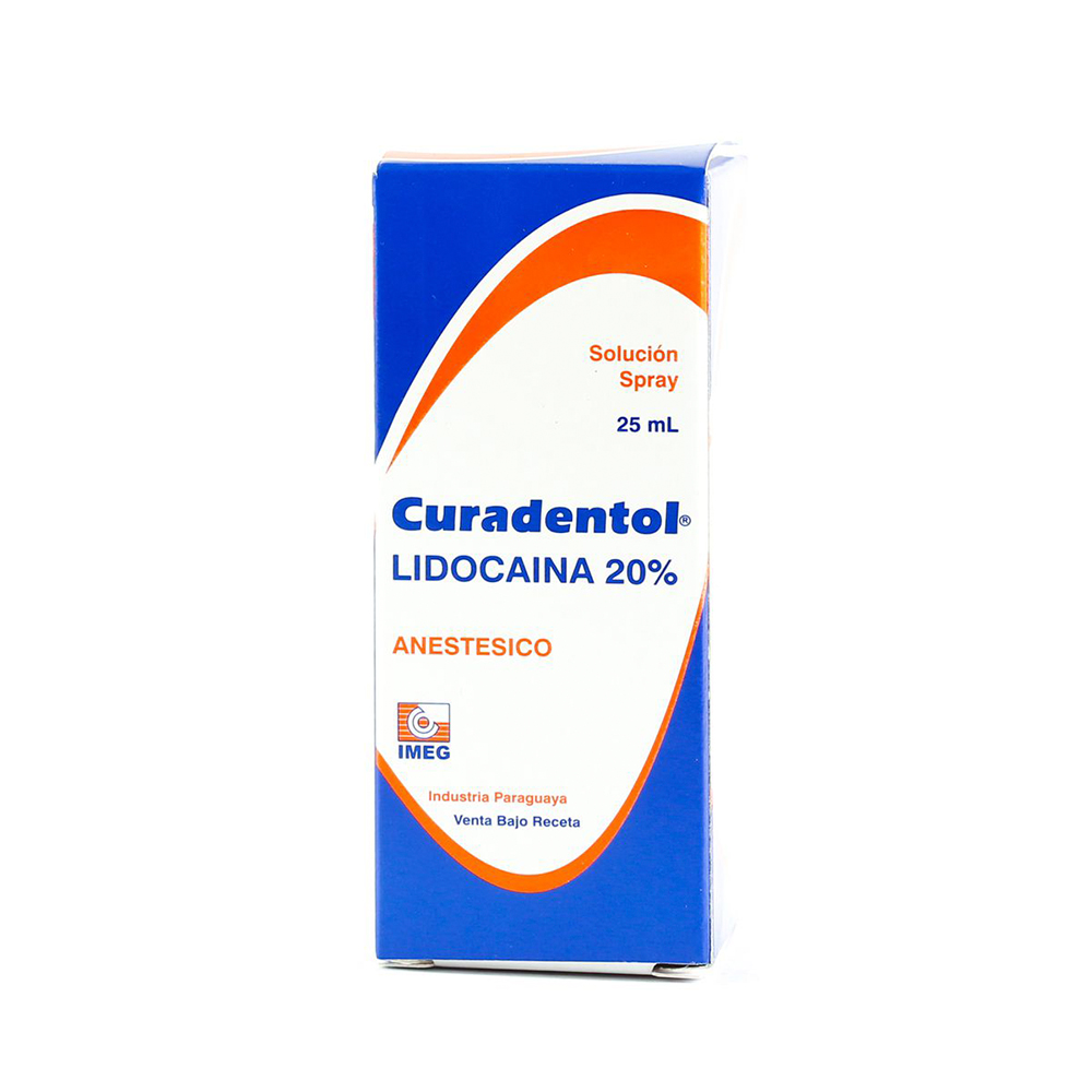 Spray Curadentol Lidocaina 20% De 25 mL
