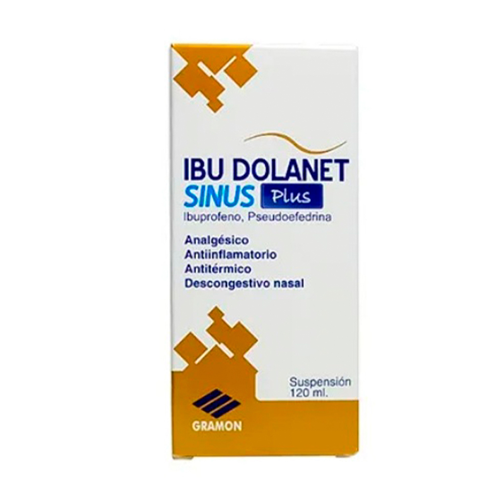 Ibu Dolanet Sinus Plus Ibuprofeno Pseudoefedrina Jarabe de 120 ml