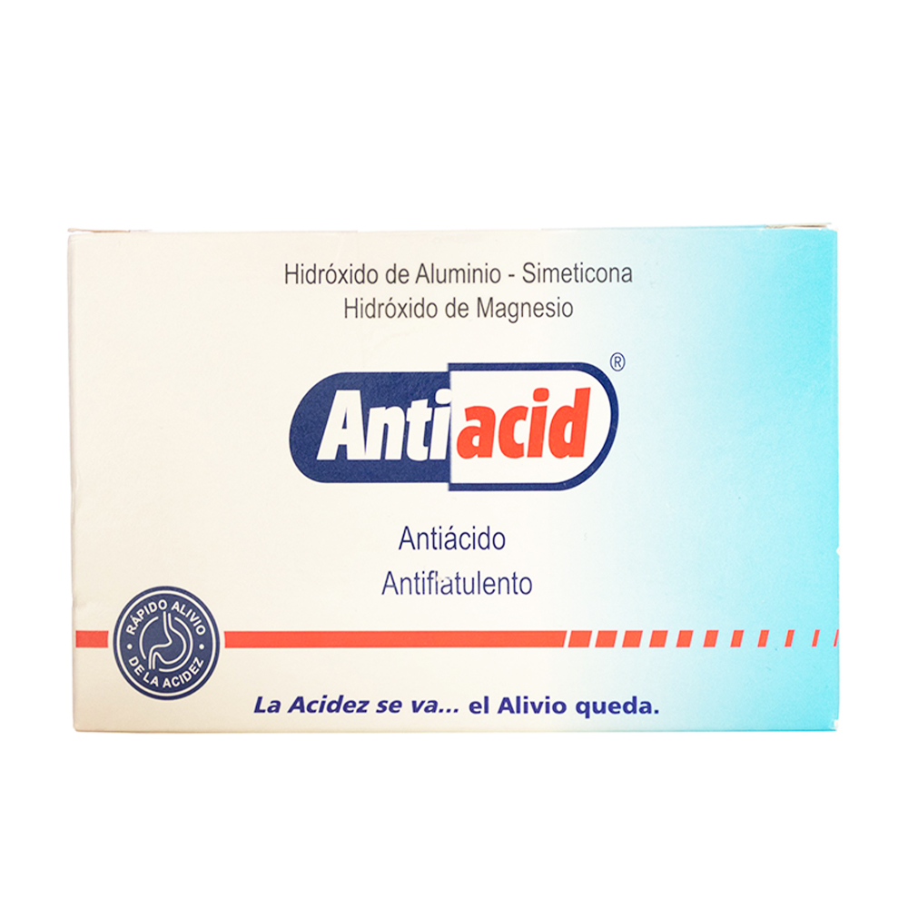 Antiacid Hidróxido de Aluminio Caja de 12 Comprimidos