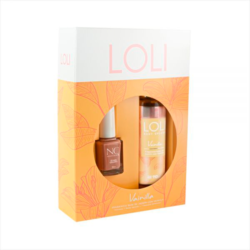 Set Body Splash Vainilla Loli 110 ml+ 1 Esmalte Newcolor
