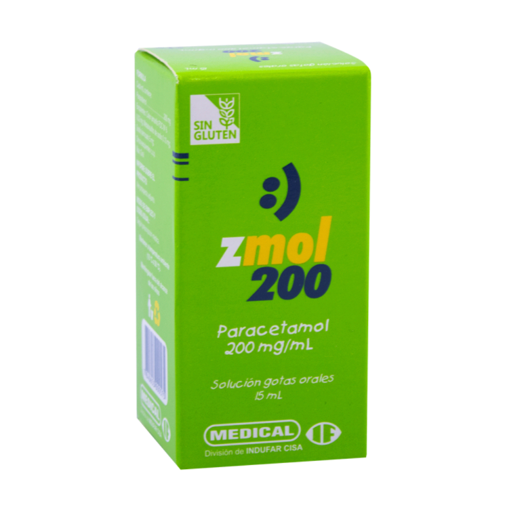 Z-mol Pediátrico Paracetamol 200 mg Gotas en Frasco de 15 ml