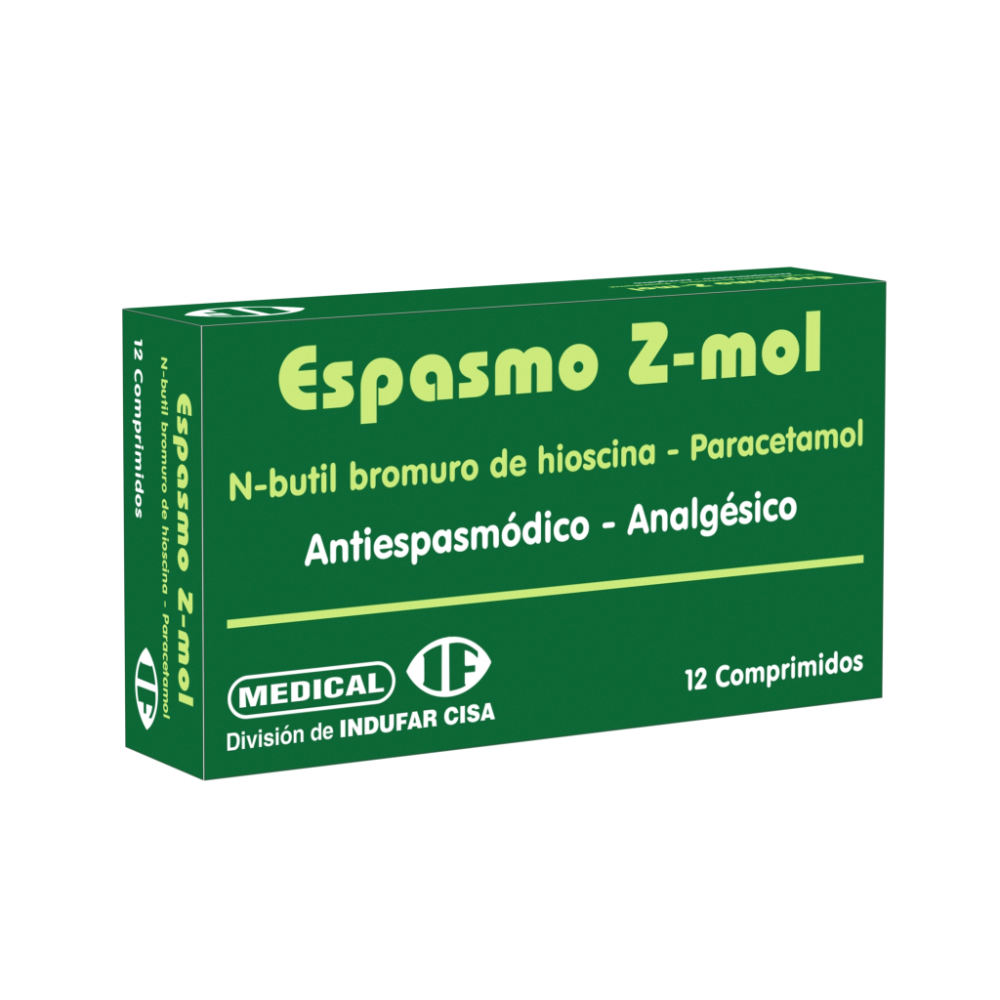 Espasmo Z-mol Caja De 12 Comprimidos