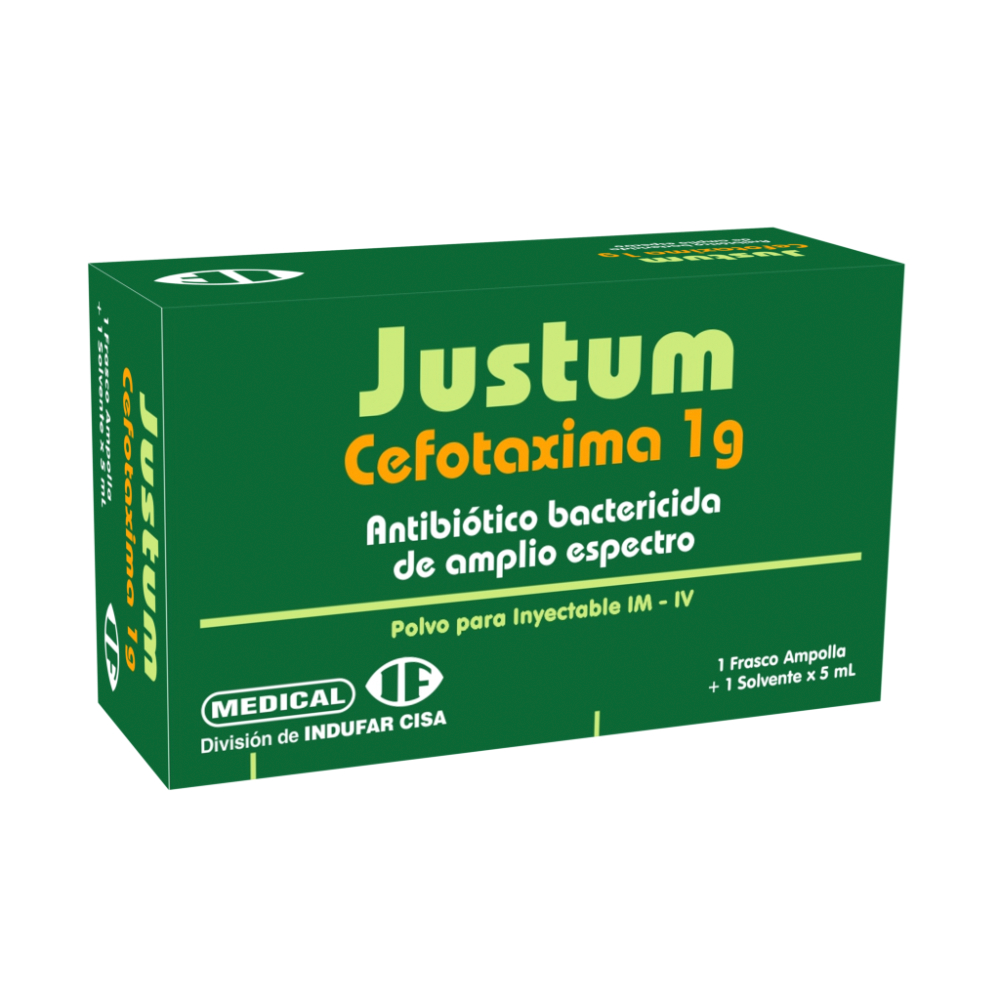 Justum Cefotaxima 1g Frasco de 1 Inyectable