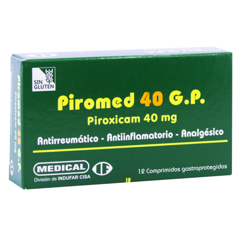 Piromed 40 G.P. Caja de 12 Comprimidos