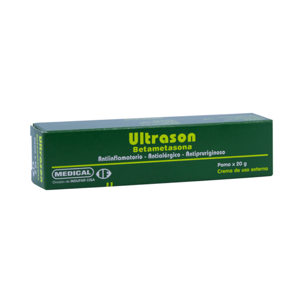 Crema Ultrason Betametasona 1 mg Pomo de 20 gr