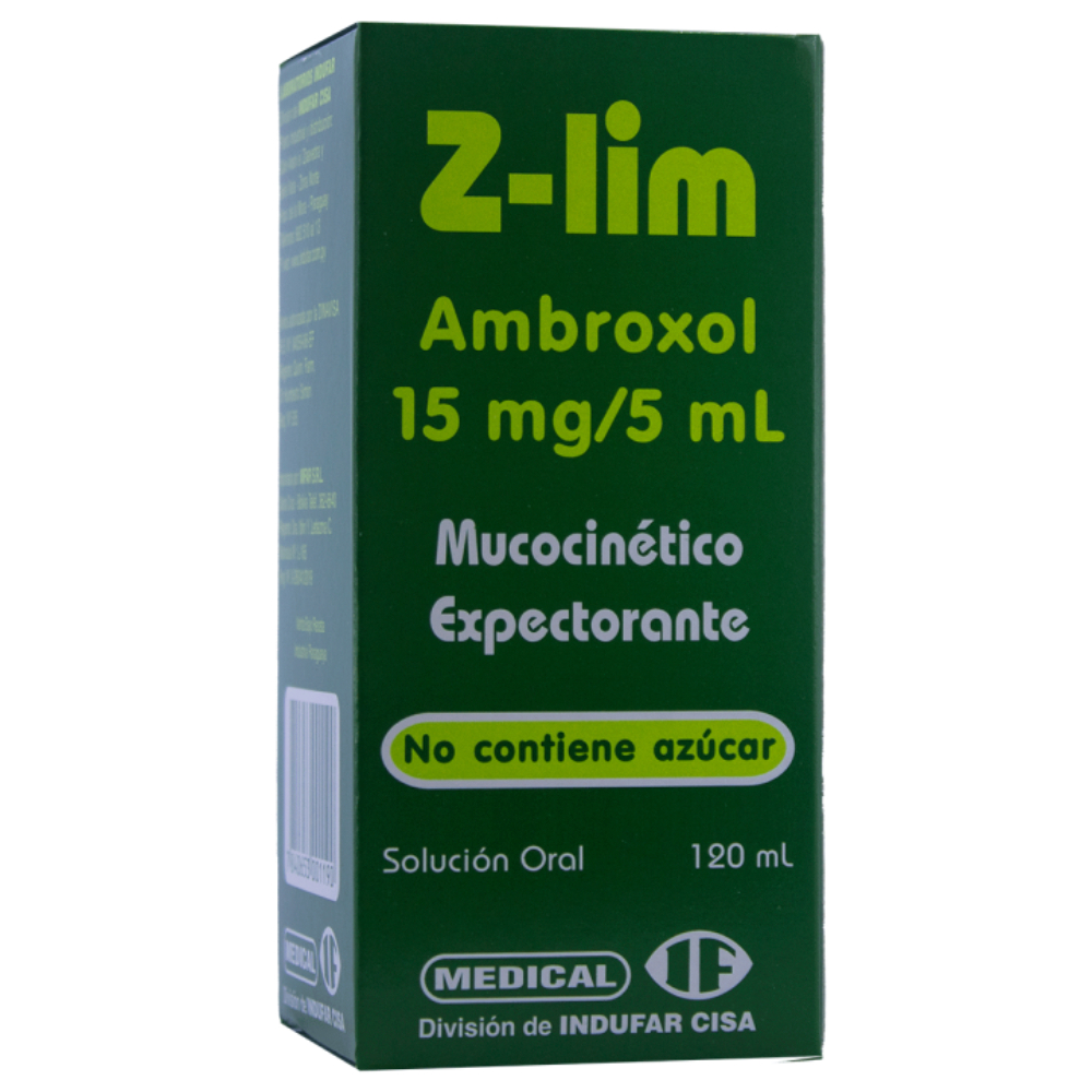 Z-lim Ambroxol 15 mg Jarabe en Frasco de 120 ml