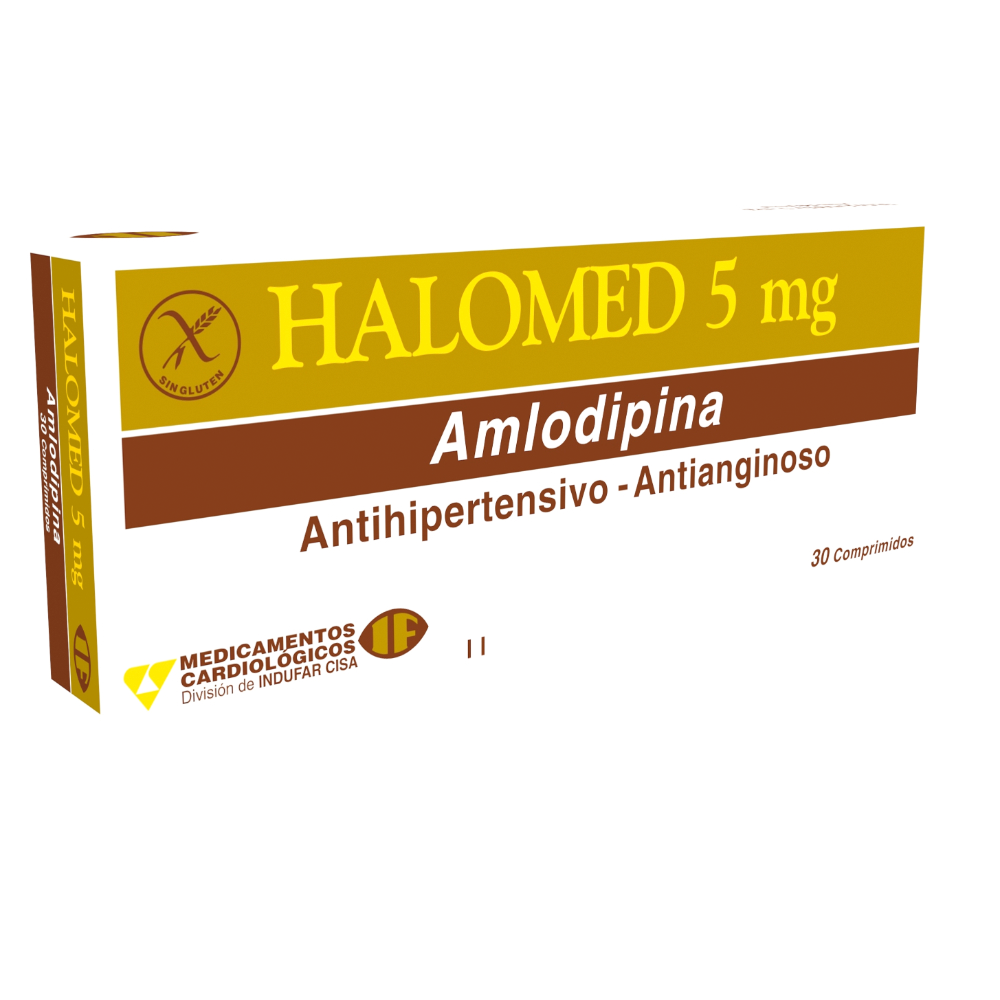 Halomed 5 Mg Amlodipina Caja De 3 Blíster x 30 Comprimidos