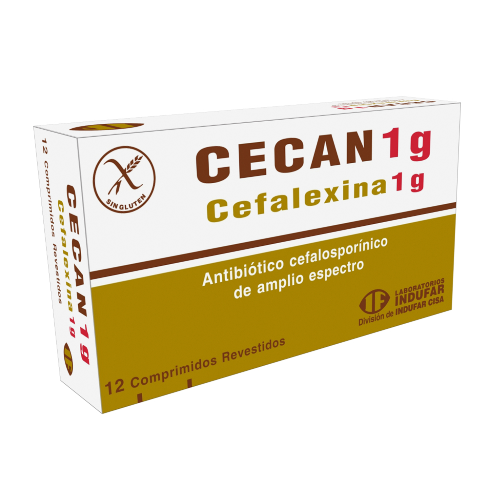Cecan 1 g Cefalexina 1 Gr Contiene 12 Comprimidos.