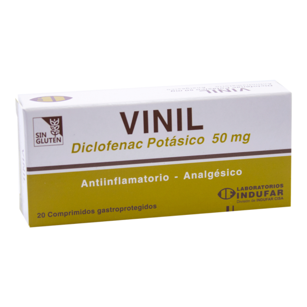 Vinil Diclofenac 50 mg Caja De 20 Comprimidos Gastroprotegidos