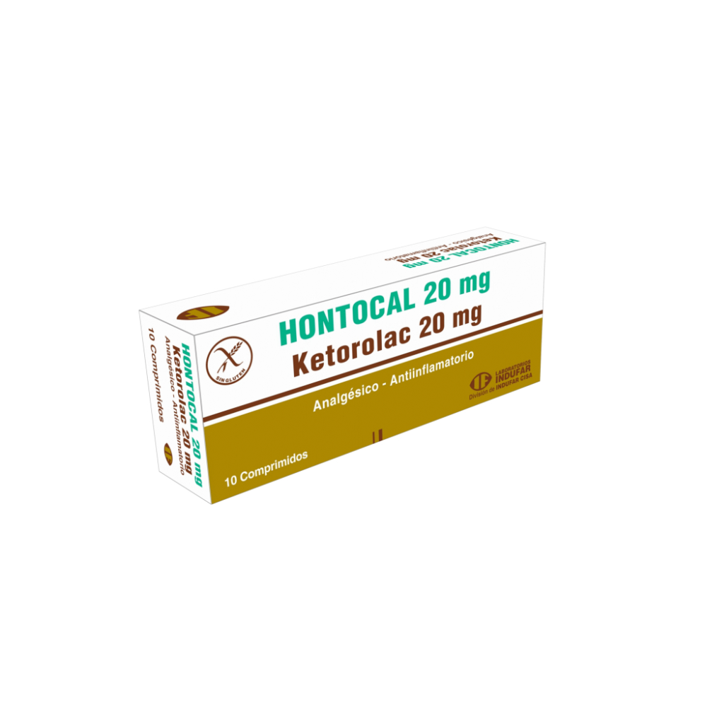 Hontocal Ketorolac 20 Mg Caja De 10 Comprimidos.