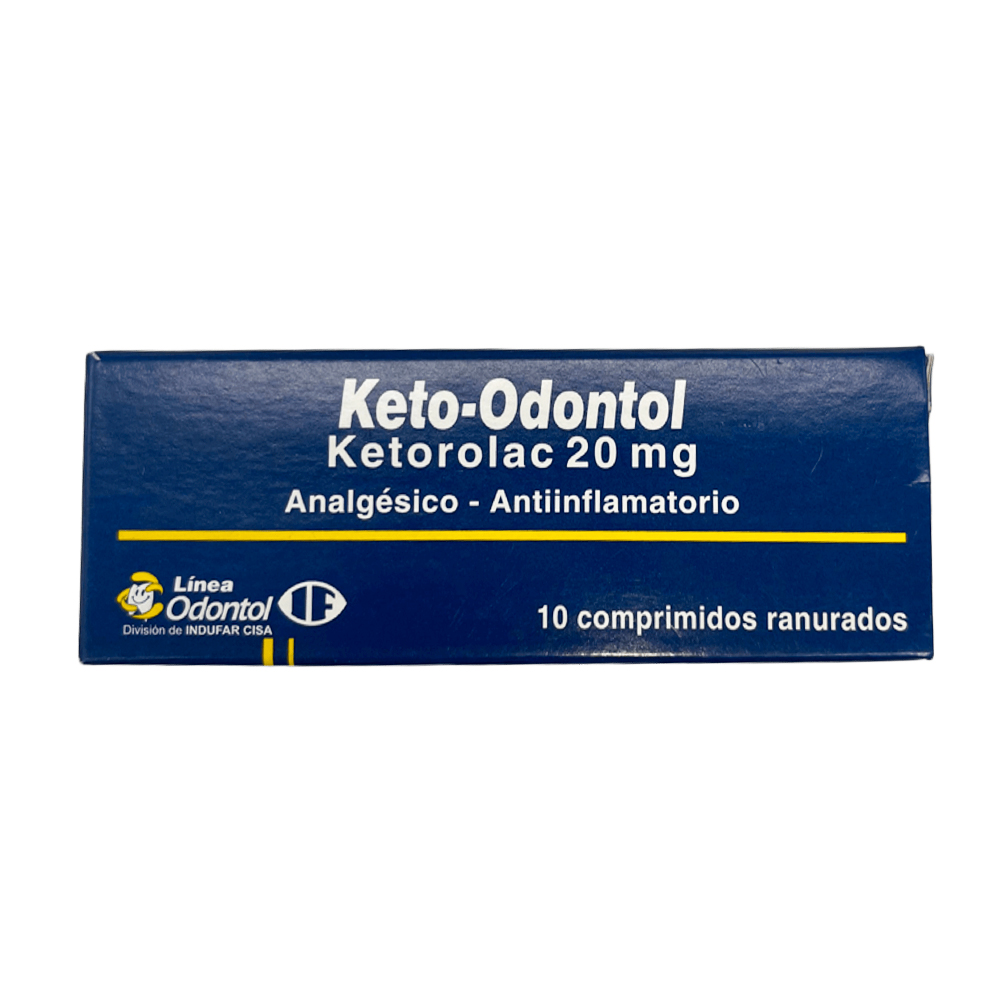Keto Odontol Ketorolac 20 Mg Caja De 10 Comprimidos Ranurados