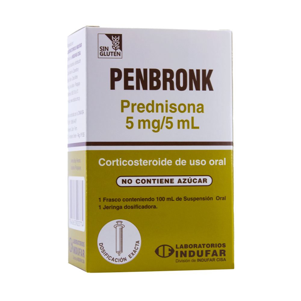 Penbronk Prednisona 5 mg/ml Frasco de 100 ml