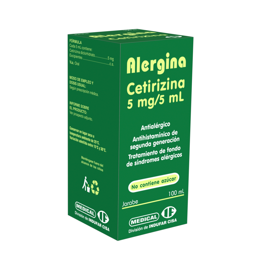 Alergina Cetirizina 5 Mg Contiene 100 ML