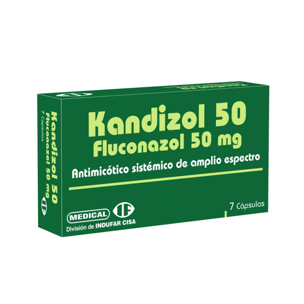 Kandizol Fluconazol 50 Mg Caja De 7 Cápsulas