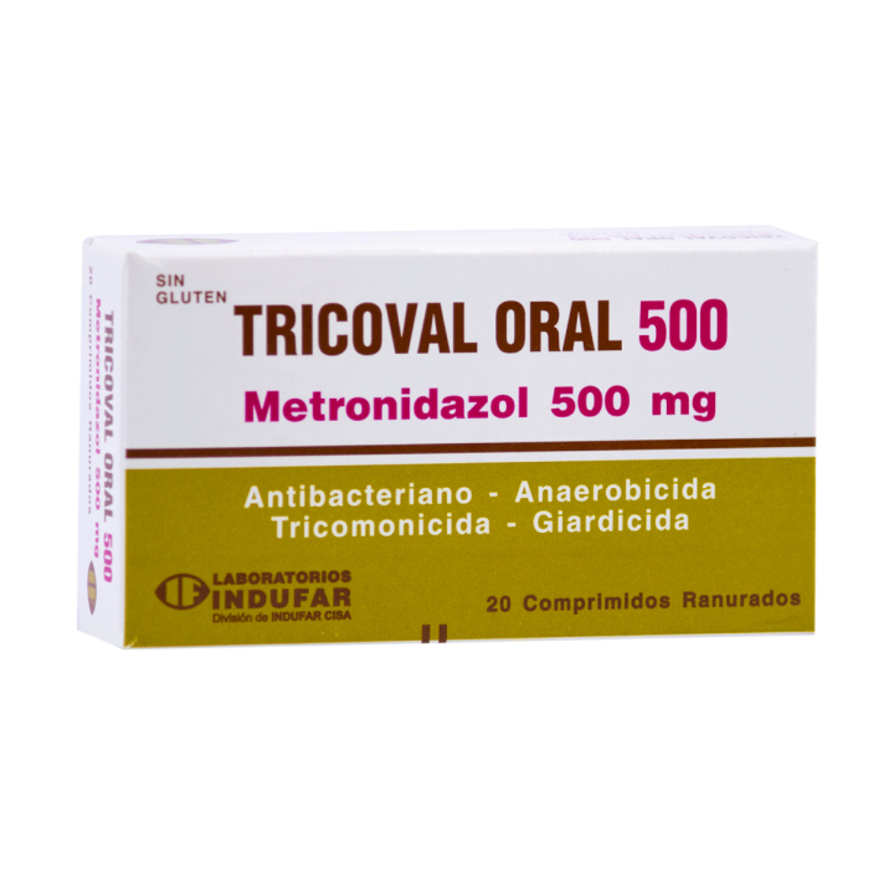 Tricoval Oral 500 mg Caja de 2 Tabletas con 20 Comprimidos Ranurados