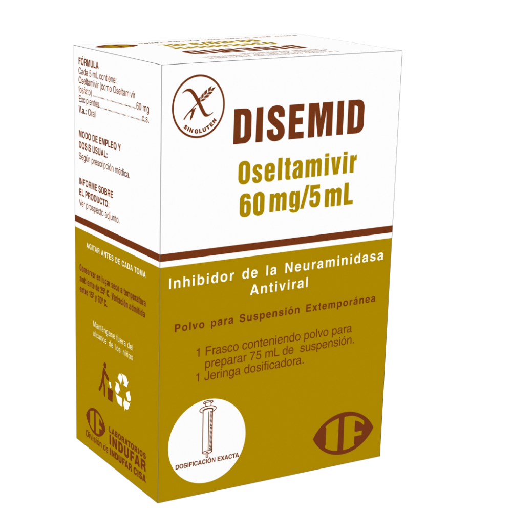 Disemid Oseltamivir 60mg/5ml Jarabe De 75 ML