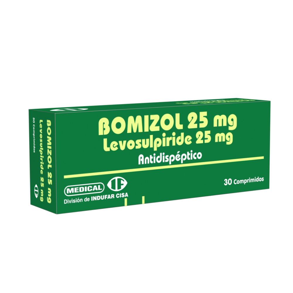 Bomizol 25 Levosulpiride 25 Mg Caja De 30 Comprimidos